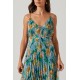 Loralee Floral Pleat Dress Loralee Floral Pleat Dress