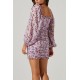 Ruched Skirt Print Dress Ruched Skirt Print Dress