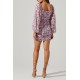 Ruched Skirt Print Dress Ruched Skirt Print Dress