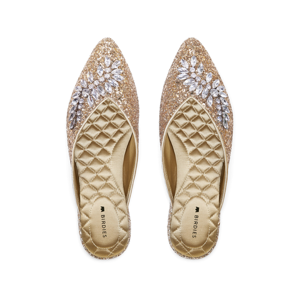 The Swan - Jeweled Gold Sparkle The Swan - Jeweled Gold Sparkle