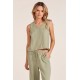 V Neck Gauze Tank V Neck Gauze Tank