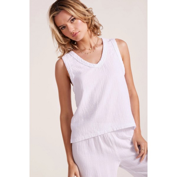 V Neck Gauze Tank V Neck Gauze Tank