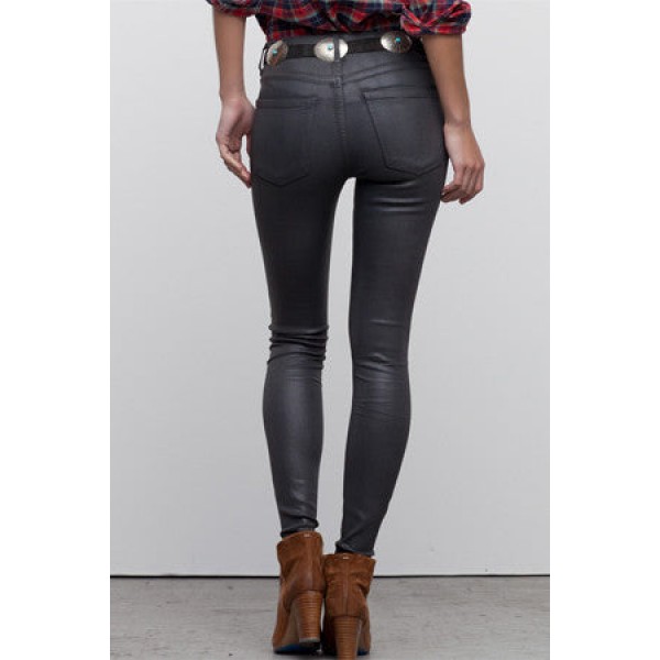 Leatherette Rocket High Rise Jean Leatherette Rocket High Rise Jean