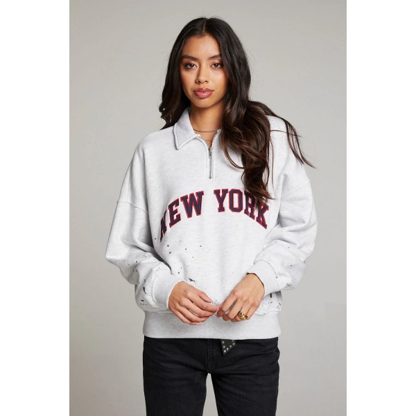 New York Splatter Paint Half Zip New York Splatter Paint Half Zip