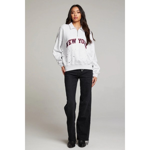 New York Splatter Paint Half Zip New York Splatter Paint Half Zip
