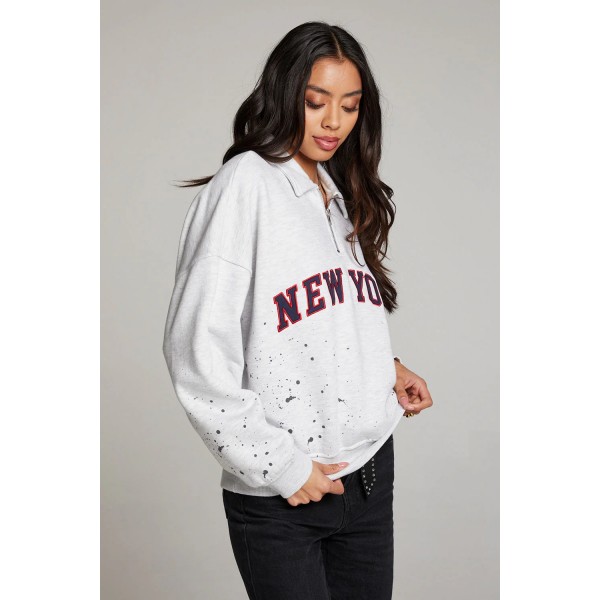 New York Splatter Paint Half Zip New York Splatter Paint Half Zip
