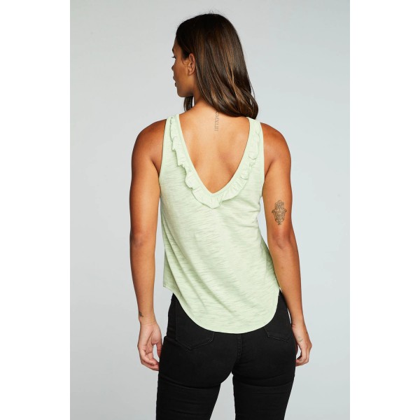 Ruffle V Back Tank Ruffle V Back Tank