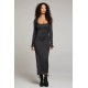 Taxi Licorice Midi Dress Taxi Licorice Midi Dress
