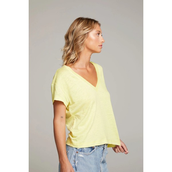 Linen V-Neck Tee Linen V-Neck Tee