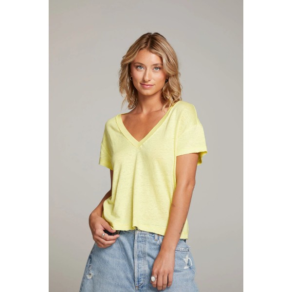 Linen V-Neck Tee Linen V-Neck Tee