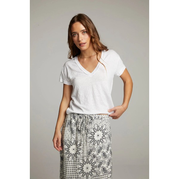 Linen V-Neck Tee Linen V-Neck Tee