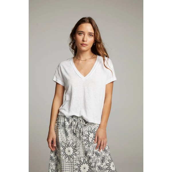 Linen V-Neck Tee Linen V-Neck Tee