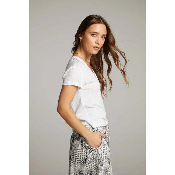 Linen V-Neck Tee Linen V-Neck Tee