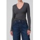 Emma V-nk Rib Top Emma V-nk Rib Top