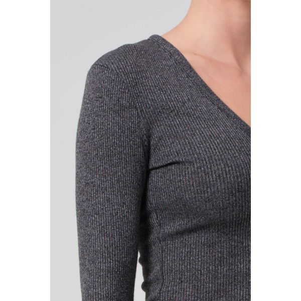 Emma V-nk Rib Top Emma V-nk Rib Top