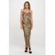 Leopard Print Satin Cowl Neck Tank Top Leopard Print Satin Cowl Neck Tank Top