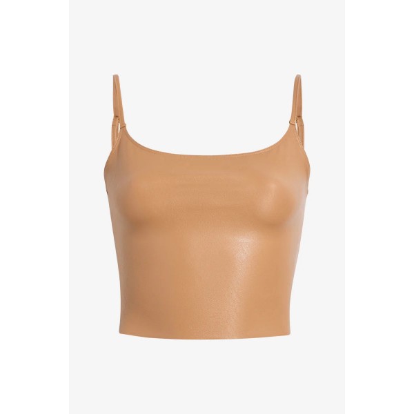 Faux Leather Crop Cami Faux Leather Crop Cami