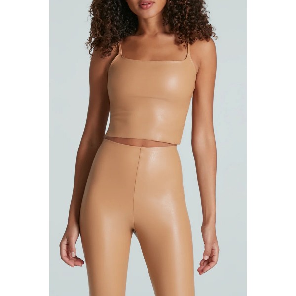 Faux Leather Crop Cami Faux Leather Crop Cami