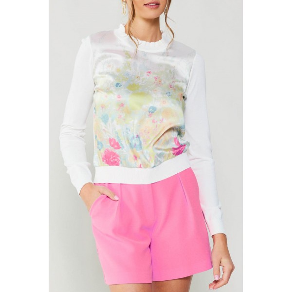 Woven Combo Print Sweater Woven Combo Print Sweater