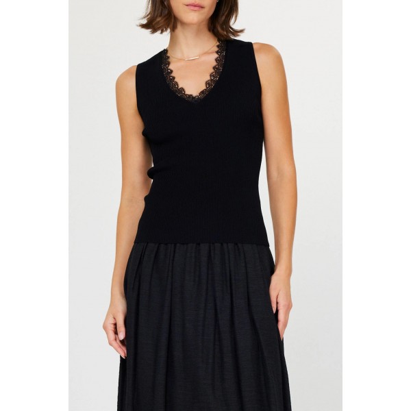 Lace Trim Knit Tank Lace Trim Knit Tank