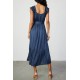 Ruffled Shoulder Midi Dress Ruffled Shoulder Midi Dress