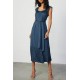 Ruffled Shoulder Midi Dress Ruffled Shoulder Midi Dress