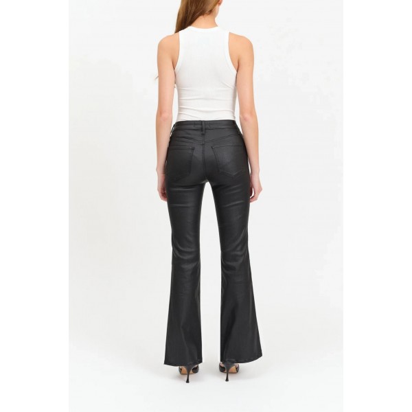 Heartbreaker Mid Rise Flare in Coated Asphalt Heartbreaker Mid Rise Flare in Coated Asphalt