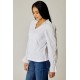 Eyelet Trim V Neck Top Eyelet Trim V Neck Top