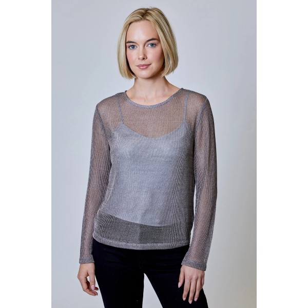 Metallic Mesh Top Metallic Mesh Top