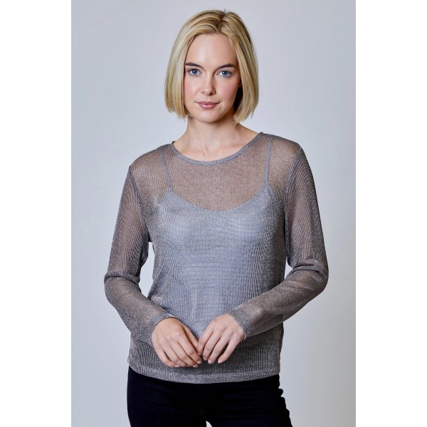 Metallic Mesh Top Metallic Mesh Top