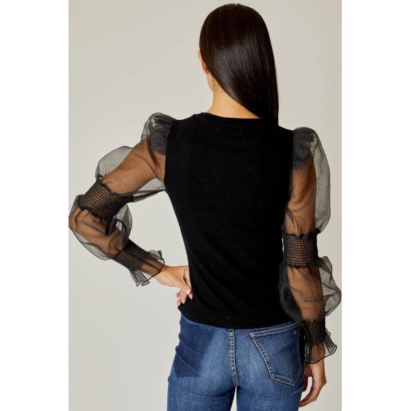 Organza Sleeve Top Organza Sleeve Top