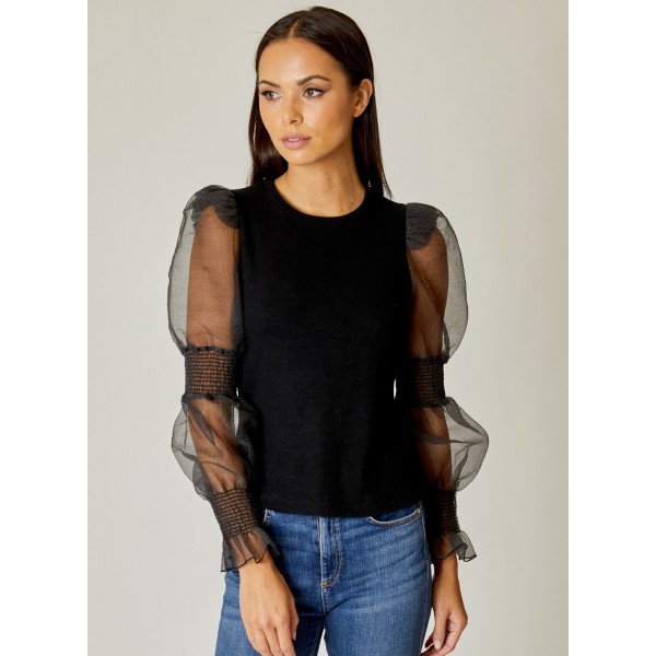 Organza Sleeve Top Organza Sleeve Top