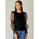 Organza Sleeve Top Organza Sleeve Top