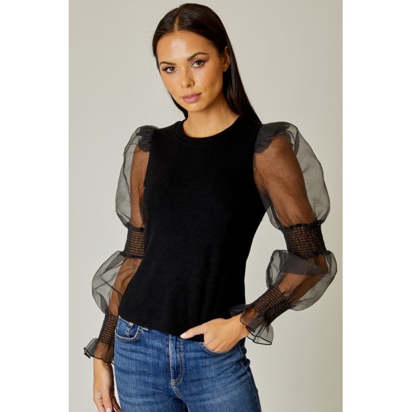 Organza Sleeve Top Organza Sleeve Top