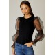 Organza Sleeve Top Organza Sleeve Top