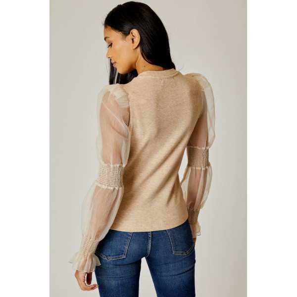 Organza Sleeve Top Organza Sleeve Top