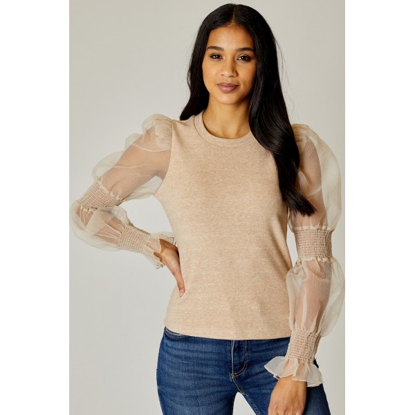Organza Sleeve Top Organza Sleeve Top