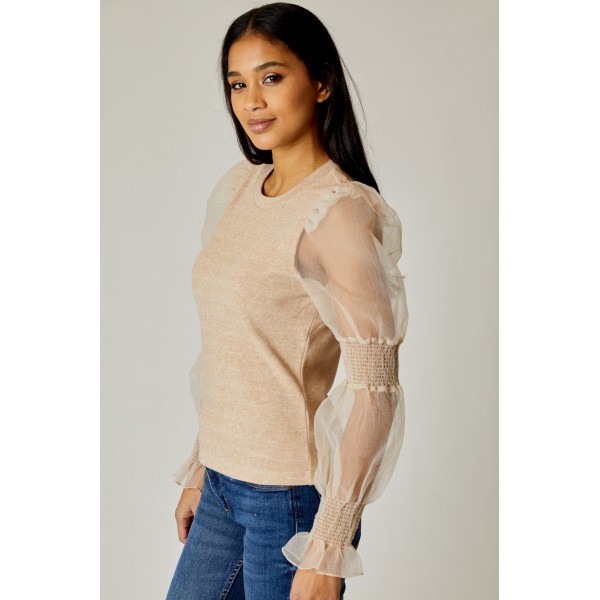 Organza Sleeve Top Organza Sleeve Top