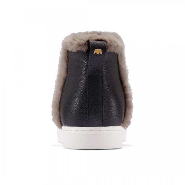 The Falcon - Black Leather Faux Fur The Falcon - Black Leather Faux Fur