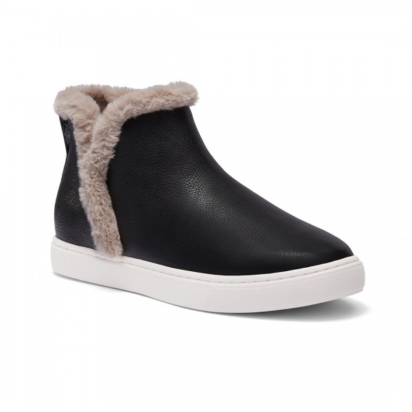 The Falcon - Black Leather Faux Fur The Falcon - Black Leather Faux Fur