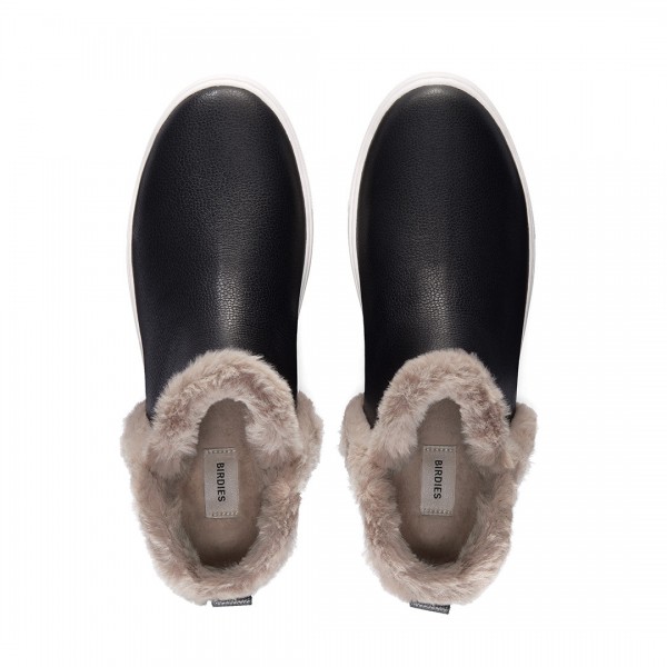The Falcon - Black Leather Faux Fur The Falcon - Black Leather Faux Fur