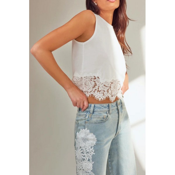 Palani Lace Mix Top Palani Lace Mix Top