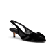 The Goldfinch Kitten Heel - Black Velvet Mesh The Goldfinch Kitten Heel - Black Velvet Mesh