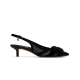The Goldfinch Kitten Heel - Black Velvet Mesh The Goldfinch Kitten Heel - Black Velvet Mesh
