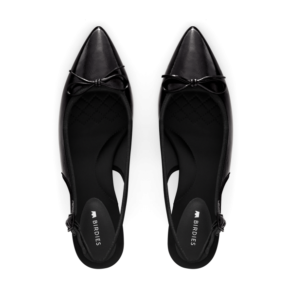 The Goldfinch Kitten Heel - Black Patent Leather The Goldfinch Kitten Heel - Black Patent Leather