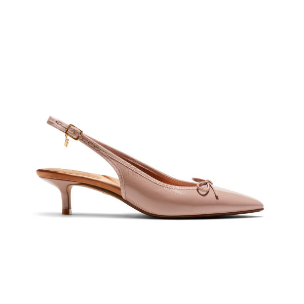 The Goldfinch Kitten Heel - Blush Patent Leather The Goldfinch Kitten Heel - Blush Patent Leather