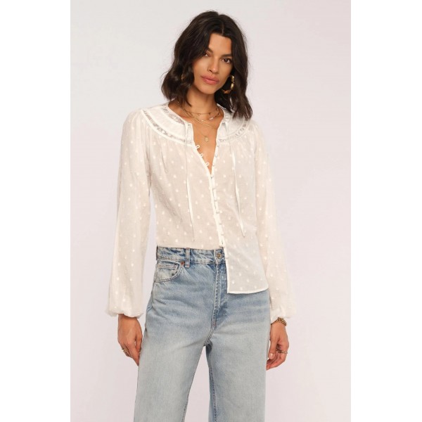Anda Swiss Dot Woven Top Anda Swiss Dot Woven Top
