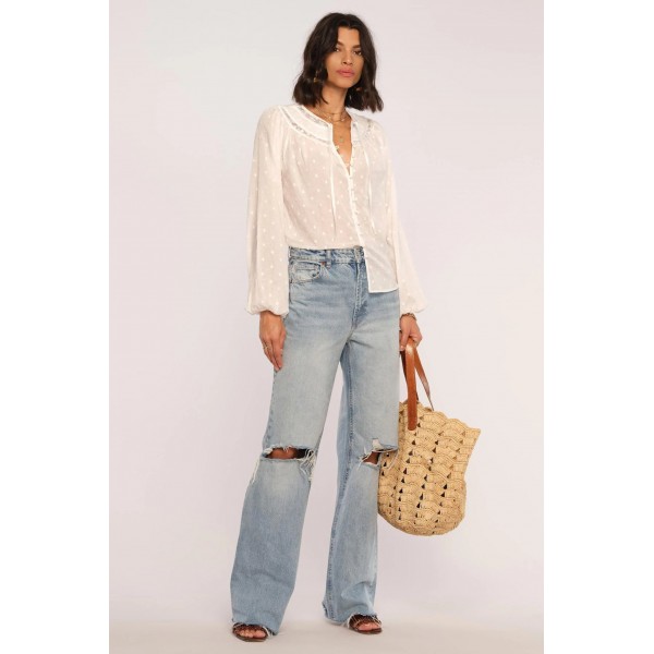 Anda Swiss Dot Woven Top Anda Swiss Dot Woven Top