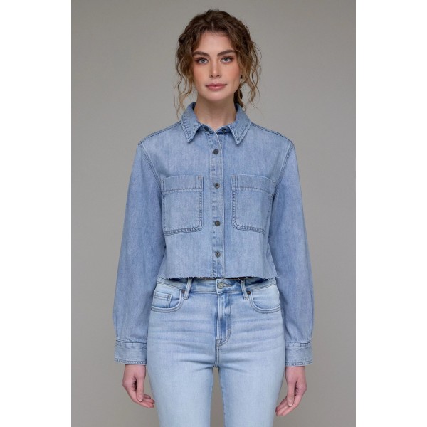 Abbey Soft Denim Crop Shirt Abbey Soft Denim Crop Shirt