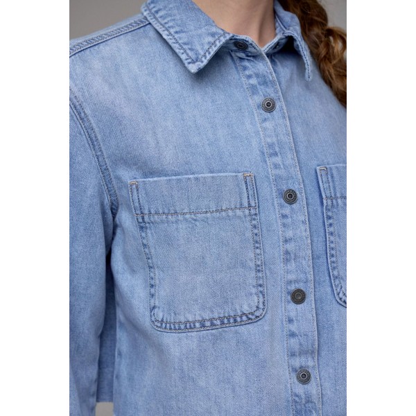 Abbey Soft Denim Crop Shirt Abbey Soft Denim Crop Shirt